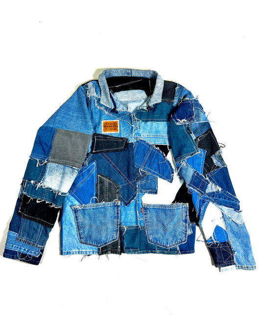 Denim Patchwork Jacket